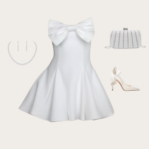 Barbie Bow Dress strapless mini with oversized bow