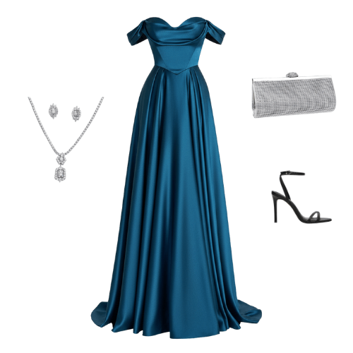 Liana- Elegant Satin Gown for Weddings & Galas