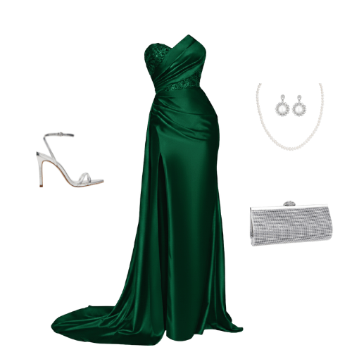 Marisela - Luxurious Satin Gown for Weddings & Galas