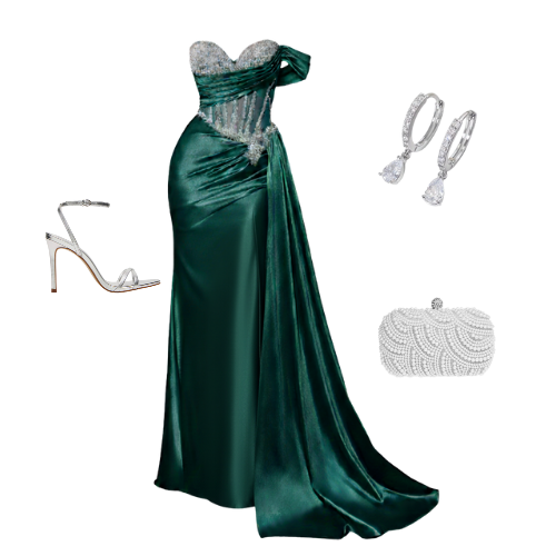 Velour Gown – Satin Stretch Evening Dress for Galas & Formal Event